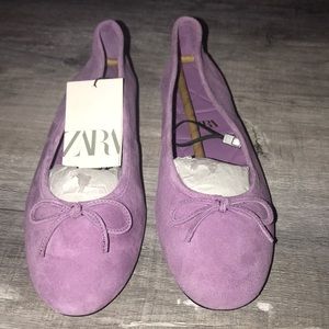 Zara suede flats